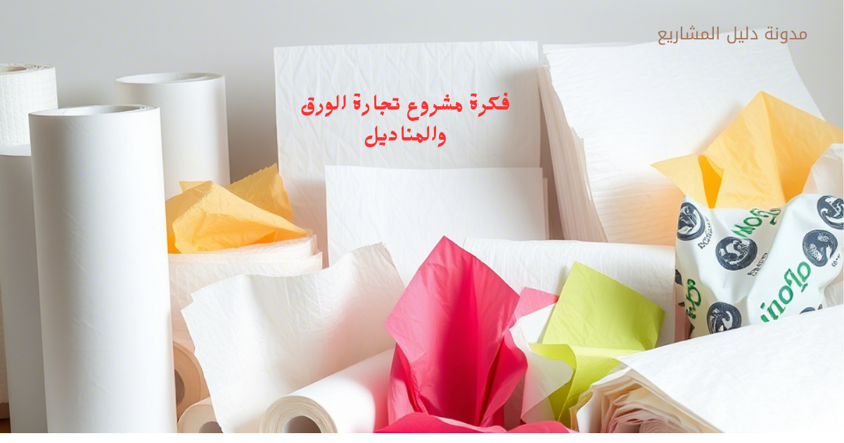 فكرة مشروع تجارة الورق والمناديل