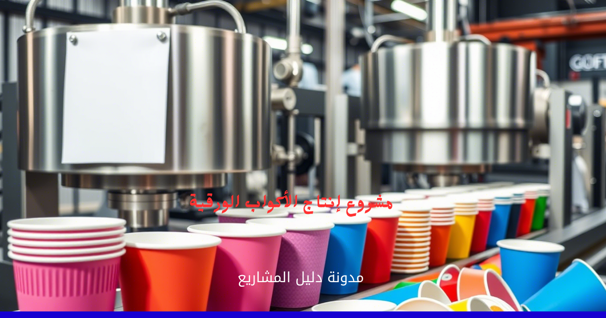 مشروع إنتاج الأكواب الورقية
